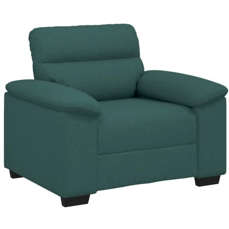 vidaXL Poltrona Verde Scuro 60 cm in Tessuto