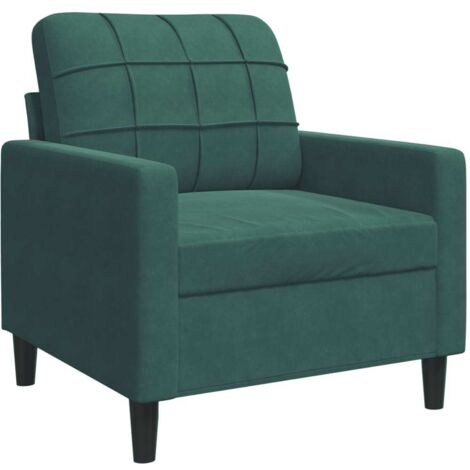 vidaXL Poltrona Verde Scuro 60 cm Velluto
