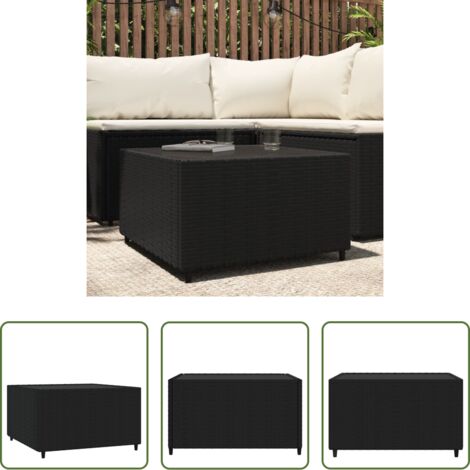 vidaXL Polyrattan -  Tavolino Quadrato da Giardino 50x50x30cm in Polyrattan