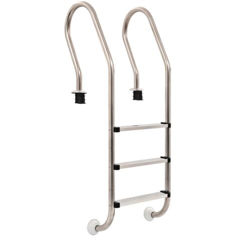 vidaXL Pool-Leiter 3 Stufen 120 cm Edelstahl 304