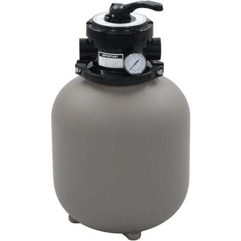 main image of "vidaXL Pool Sand Filter with 4 Position Valve Grey 350 mm - Grey"