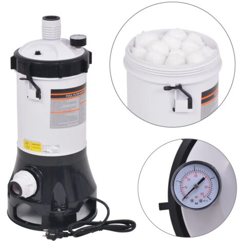 vidaXL Poolfilterpumpe 185 W 4,4 m³/h