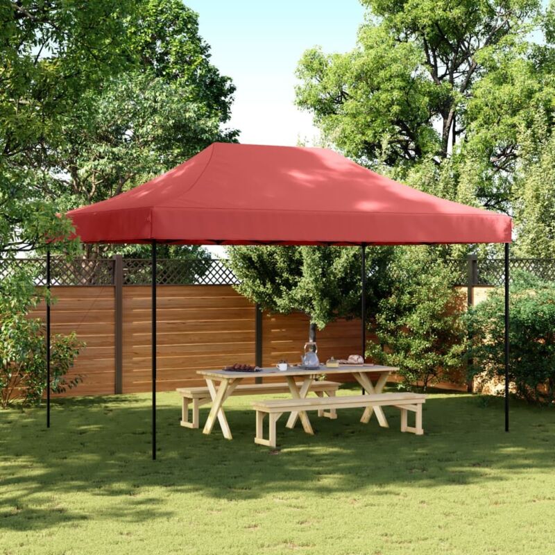 Vidaxl - Foldable Party Tent Pop-up Burgundy 440x292x315 Cm