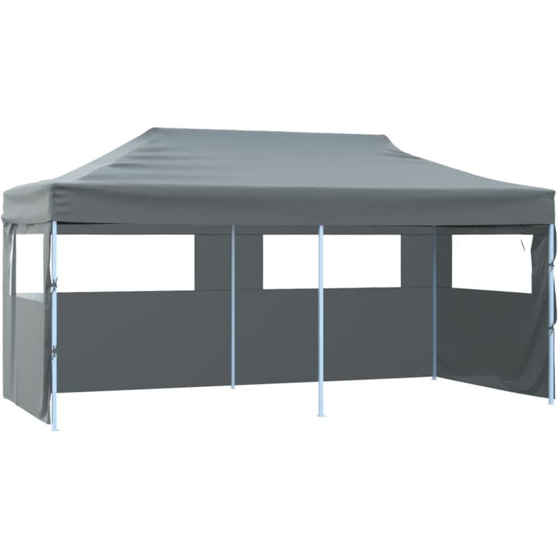 Vidaxl - Folding Pop-up Partytent with Sidewalls 3x6 m Anthracite