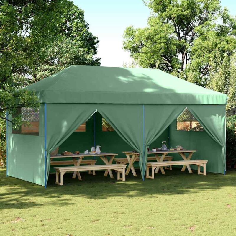 Vidaxl - Foldable Party Tent Pop-up With 4 Sidewalls Green