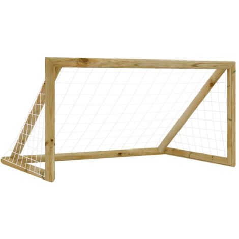 vidaXL Porta da Calcio con Rete 160x80x100 cm Legno di Pino Impregnato