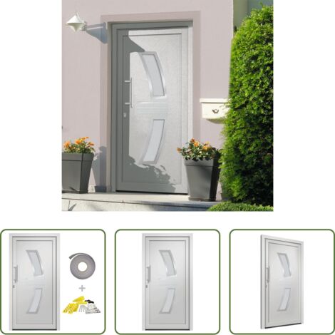 vidaXL Porta d'ingresso bianca -  Porta di Ingresso Bianca 88x200 cm