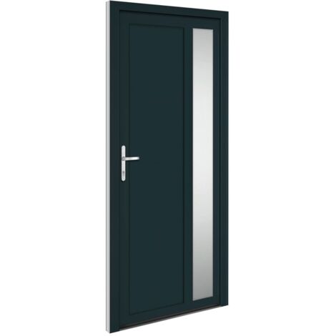 Porta Ingresso PVC VidaXL Bianca 108x208cm - Sicura, Con Vetri Isolanti E 5 Serrature