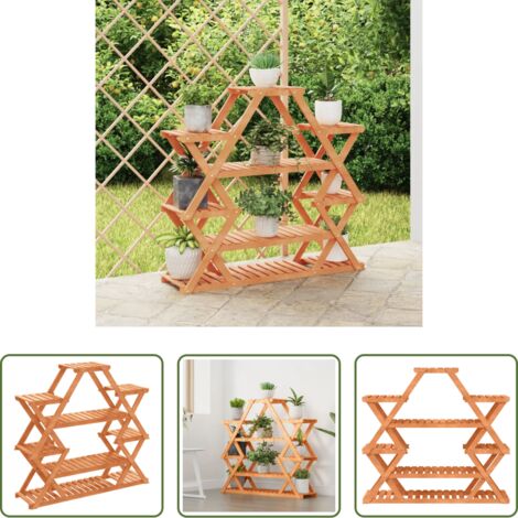 vidaXL Porta piante -  Portafiori 110x25x105 cm in Legno Massello di Abete