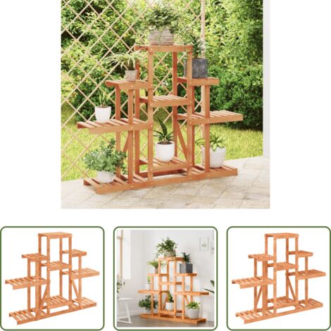 vidaXL Porta piante -  Portafiori 110x25x96 cm in Legno Massello di Abete