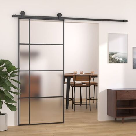 vidaXL Porta Scorrevole in Vetro ESG e Alluminio Misure/Modelli/Colori Diversi