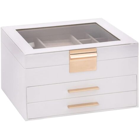 vidaXL Portagioie 3 Strati Bianco 23x20,5x14 cm