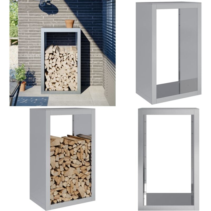 vidaXL Portant de bois de chauffage 60x40x100 cm acier galvanisé