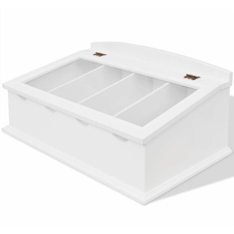 vidaXL Portaposate in MDF Bianco in Stile Barocco