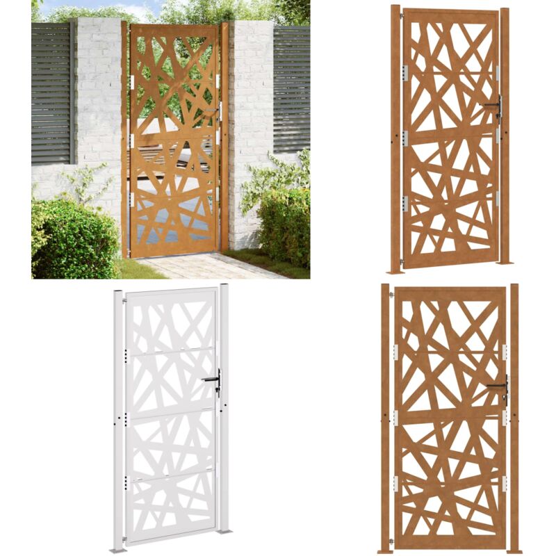 Vidaxl - Porte de jardin acier résistant aux intempéries design lumière