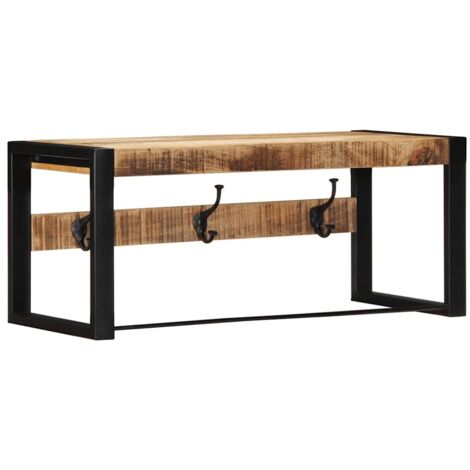 vidaXL Porte-manteau 80x35x35 cm bois de manguier massif brut