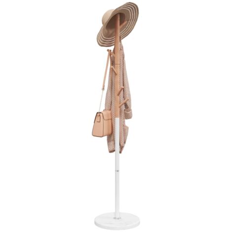 vidaXL Porte-manteau blanc 172 cm fer enduit de poudre