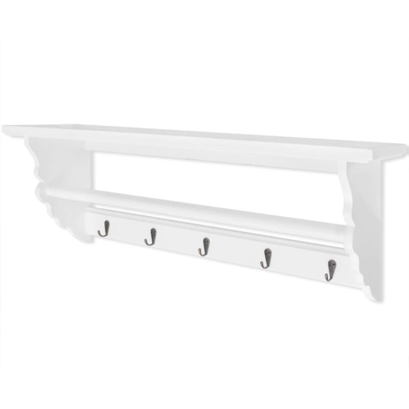 Vidaxl - Porte-manteau pfdm blanc style baroque