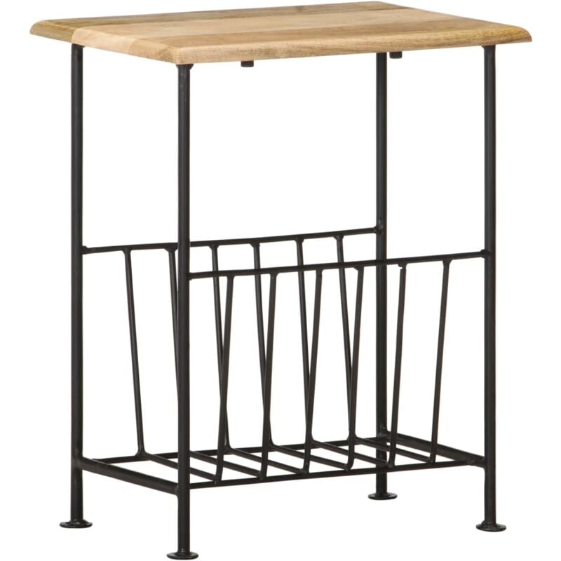 Vidaxl - Porte-revues 40x30x50 cm Bois de manguier solide et acier