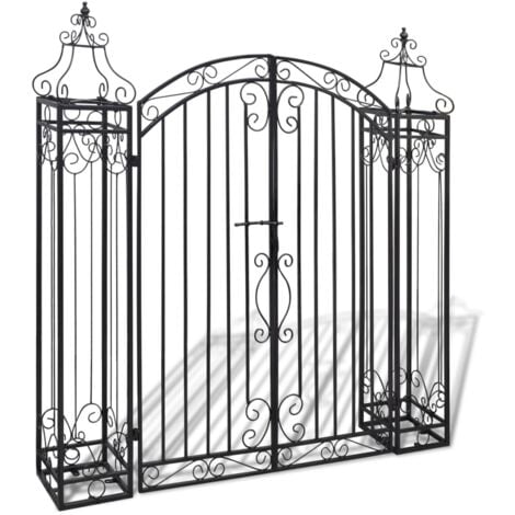 vidaXL Portillon ornemental de jardin Fer forgé 122 x 20,5 x 134 cm