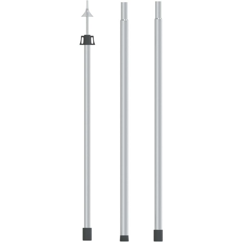 

Poste telescópico de toldo acero galvanizado 102-260 cm - Plateado - Vidaxl