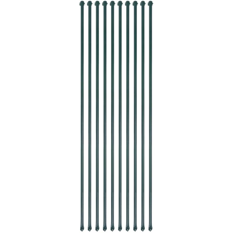 

Postes de jardín 10 unidades 1,5 m metal verde - Vidaxl