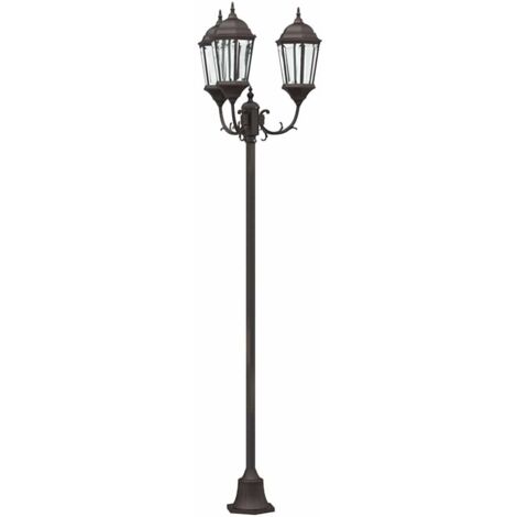 vidaXL Posto Luce da Giardino Bronzo Alluminio e Vetro