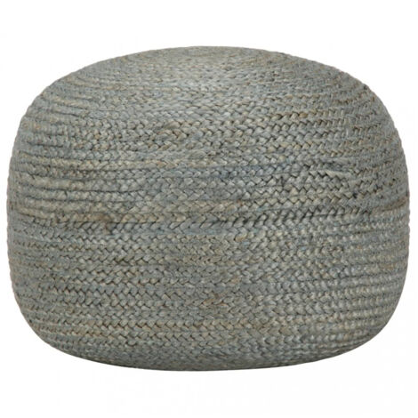 vidaXL Pouf Olivgrün 45x30 cm aus handgewebtem Jute