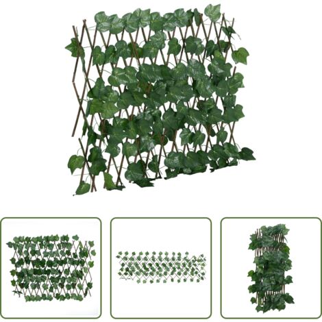 vidaXL Privacidad al aire libre -  Enrejado valla expansible de parra artificial verde 190x60 cm