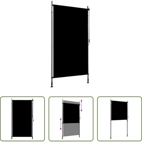 vidaXL Privacidad balcón -  Estor enrollable de exterior gris antracita 120x270 cm