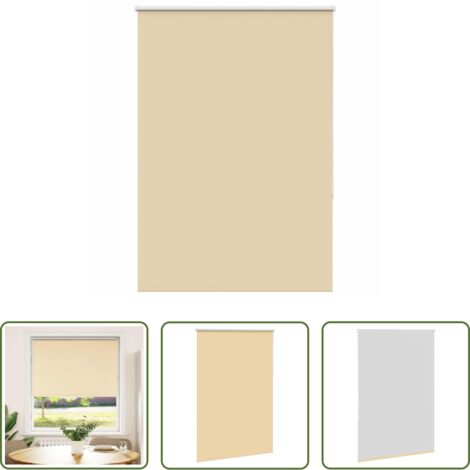 vidaXL Privacidad -  Estor Enrollable Opaco Beige 100x130 cm Tela Ancho 95,7 cm