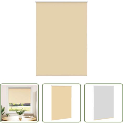 vidaXL Privacidad -  Estor Enrollable Opaco Beige 110x130 cm Tela Ancho 105,7 cm