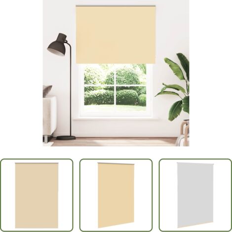 vidaXL Privacidad -  Estor Enrollable Opaco Beige 160x210 cm Tela Ancho 156,6 cm