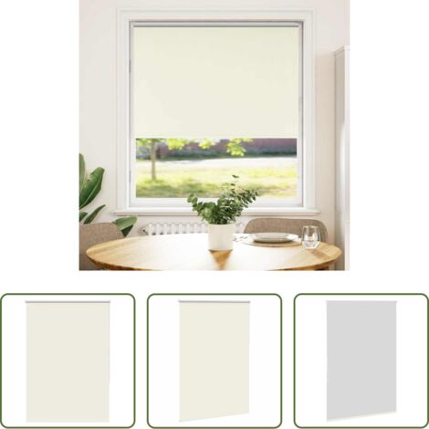 vidaXL Privacidad -  Estor Enrollable Opaco Blanco Roto 105x130cm Tela Ancho 100,7cm