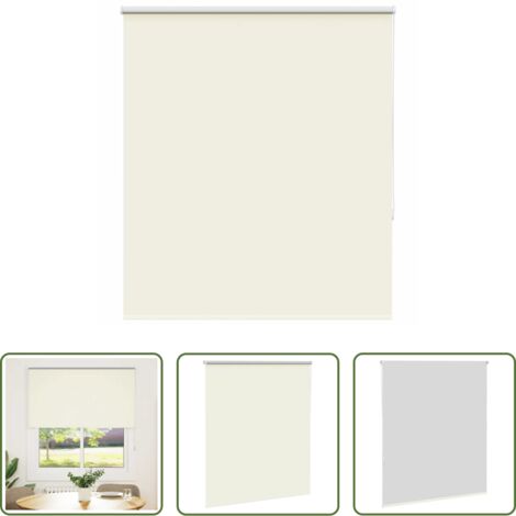 vidaXL Privacidad -  Estor Enrollable Opaco Blanco Roto 125x150cm Tela Ancho 121,6cm