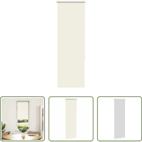 vidaXL Privacidad -  Estor Enrollable Opaco Blanco Roto 50x175cm Tela Ancho 45,7cm