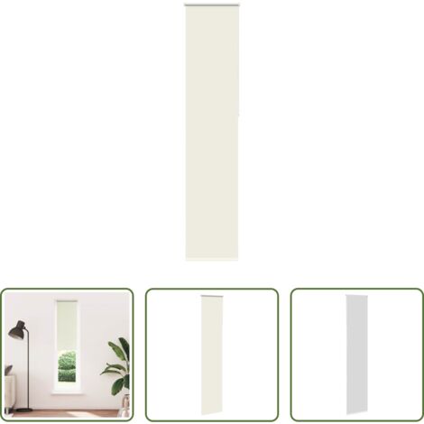 vidaXL Privacidad -  Estor Enrollable Opaco Blanco Roto 60x230cm Tela Ancho 55,7cm