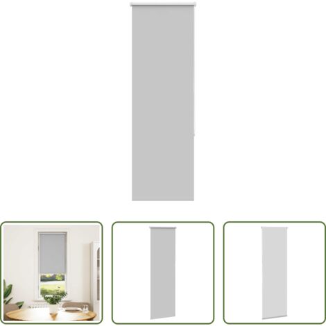 vidaXL Privacidad -  Estor Enrollable Opaco gris claro 45x150 cm Tela Ancho 40,7 cm