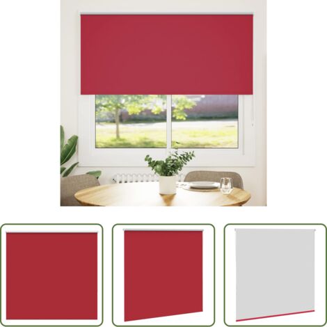 vidaXL Privacidad -  Estor Enrollable Opaco Rojo 145x175 cm Tela Ancho 141,6 cm