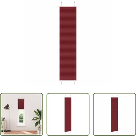 vidaXL Privacidad -  Estor Plisado rojo burdeos 40x200 cm Tela Ancho 39,4 cm