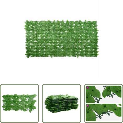vidaXL Privacy balcone -  Paravento da Balcone con Foglie Verdi 200x100 cm