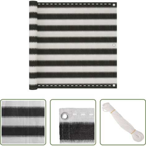vidaXL Privacy balcone -  Paravento da Balcone HDPE 90x400 cm Antracite e Bianco