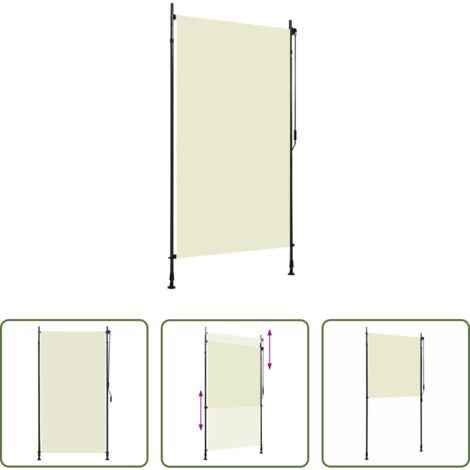 vidaXL Privacy balcone -  Tenda a Rullo per Esterni 120x270 cm Crema