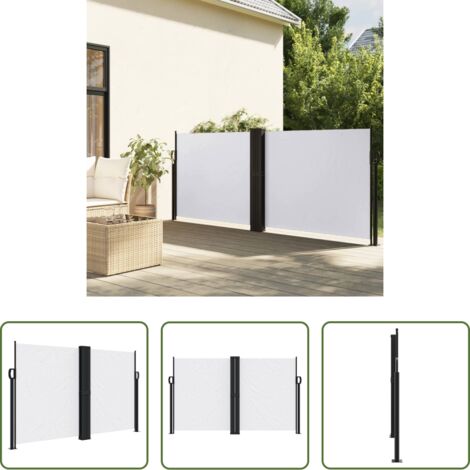 vidaXL Privacy giardino -  Tenda Laterale Retrattile Bianca 140x1200 cm