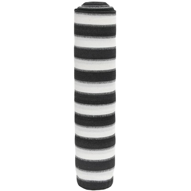 Privacy Net Anthracite And White 1x10 M Hdpe 150 G/m² Vidaxl