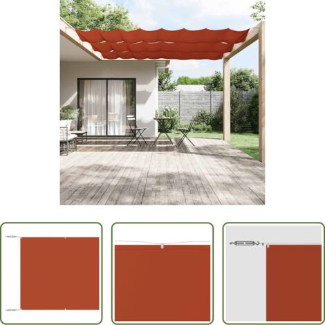 vidaXL Privacy -  Paravento Verticale Terracotta 60x1000 cm in Tessuto Oxford