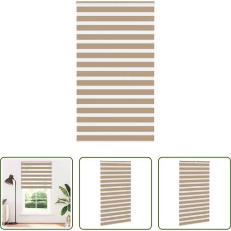 vidaXL Privacy -  Tenda a Rullo Zebra Larghezza Tessuto 115,9 cm Poliestere