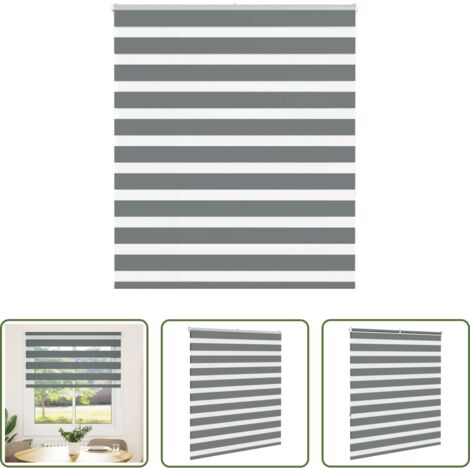 vidaXL Privacy -  Tenda a Rullo Zebra Larghezza Tessuto 120,9 cm Poliestere