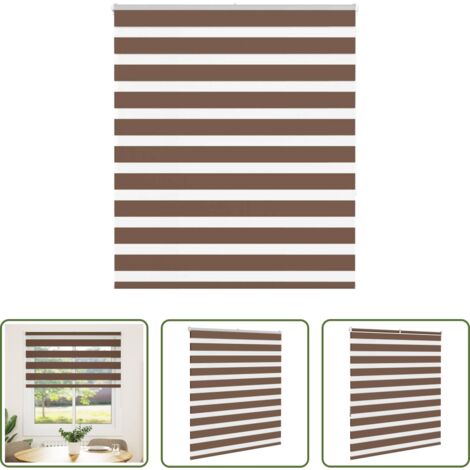 vidaXL Privacy -  Tenda a Rullo Zebra Larghezza Tessuto 125,9 cm Poliestere