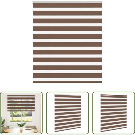 vidaXL Privacy -  Tenda a Rullo Zebra Larghezza Tessuto 125,9 cm Poliestere